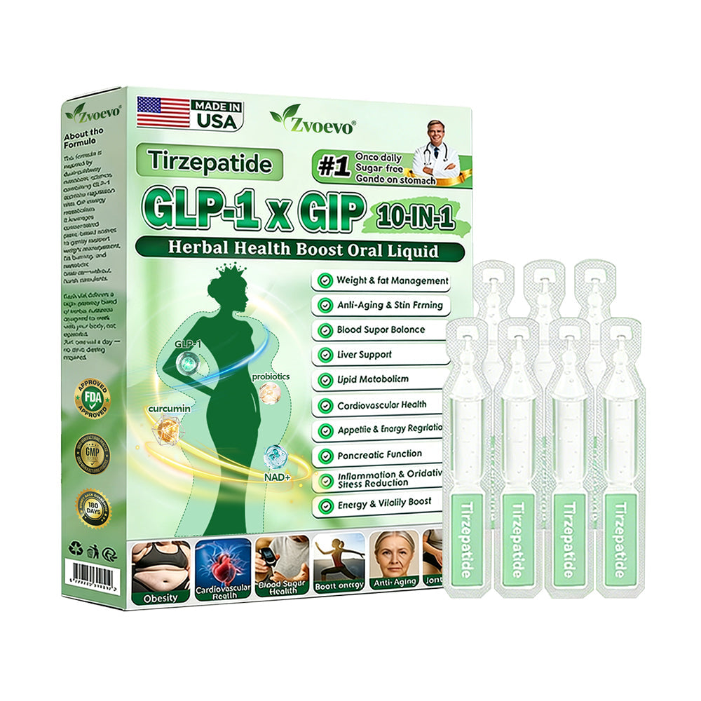 Official Store 🇺🇸 | Zvoevo® Tirzepatide GLP-1 × GIP 10-in-1 Herbal Health Booster Oral Drops (Once daily, visible changes in 7 days)  ✅ Suitable for various conditions such as obesity, loose skin, diabetes, sleep apnea, joint issues, and more 🔥