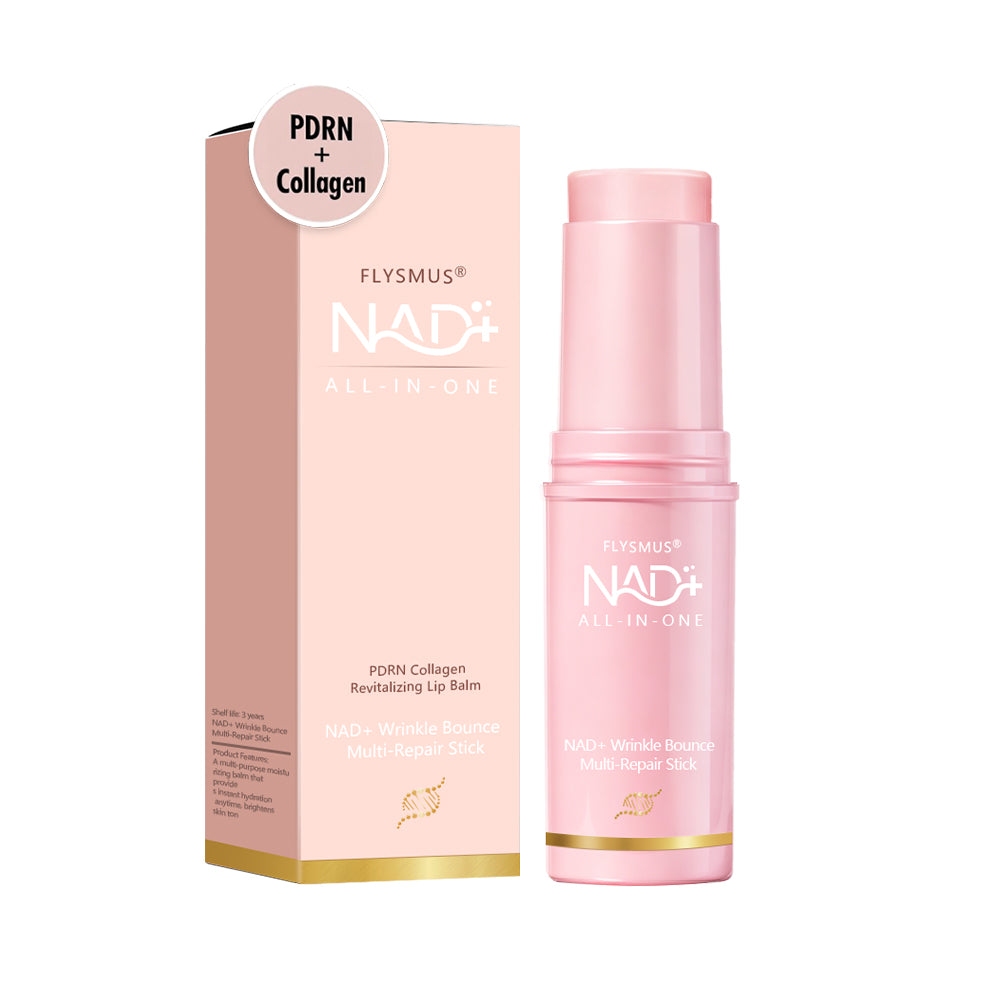 flysmus® NAD+ Wrinkle Bounce Multi-Repair Stick | All-in-One rejuvenating balm that can be used as an eye cream, neck cream, lip balm, makeup primer, or moisturizing mist alternative