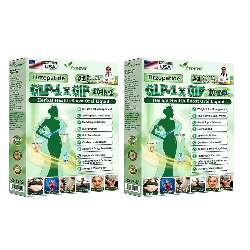 Official Store 🇺🇸 | Zvoevo® Tirzepatide GLP-1 × GIP 10-in-1 Herbal Health Booster Oral Drops (Once daily, visible changes in 7 days)  ✅ Suitable for various conditions such as obesity, loose skin, diabetes, sleep apnea, joint issues, and more 🔥