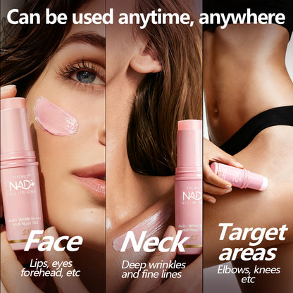 flysmus® NAD+ Wrinkle Bounce Multi-Repair Stick | All-in-One rejuvenating balm that can be used as an eye cream, neck cream, lip balm, makeup primer, or moisturizing mist alternative
