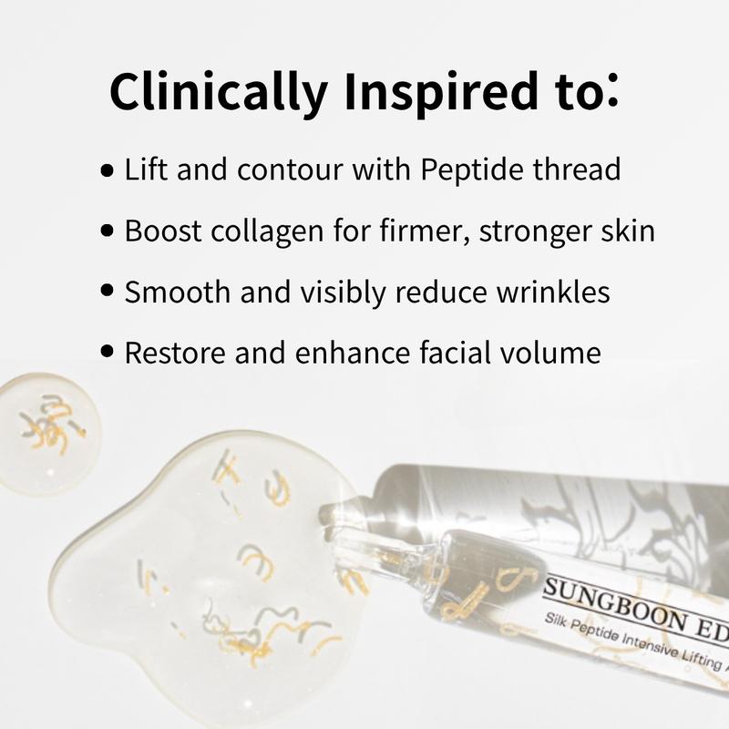 Silk Lifting Peptide Ampoule | Wrinkle Care | Face-Lift at Home serum with Peptides & Deep Collagen | Plumping, Smooth, Anti aging