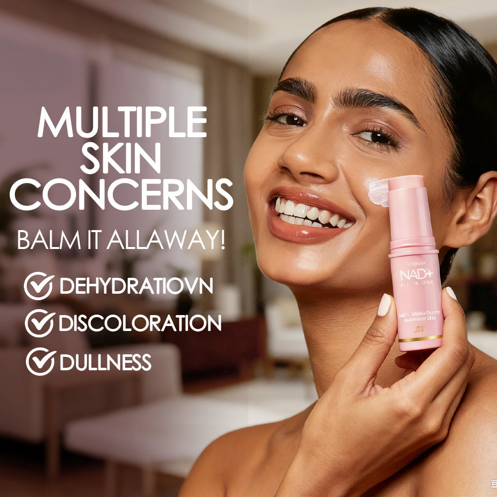 flysmus® NAD+ Wrinkle Bounce Multi-Repair Stick | All-in-One rejuvenating balm that can be used as an eye cream, neck cream, lip balm, makeup primer, or moisturizing mist alternative