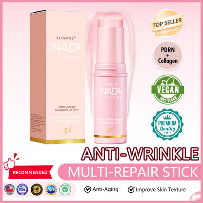 flysmus® NAD+ Wrinkle Bounce Multi-Repair Stick | All-in-One rejuvenating balm that can be used as an eye cream, neck cream, lip balm, makeup primer, or moisturizing mist alternative