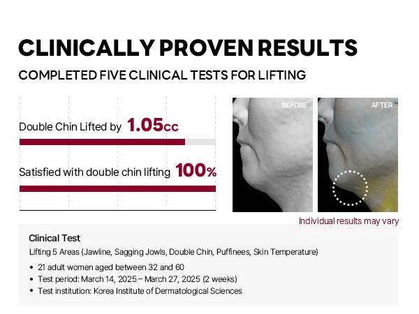 Camellia Deep Collagen Chin Lifting Gel Mask – Neck Solution, Double Chin Reducer, Defined Jawline Shaper, Firming, Jeju Camellia Ingredients for Skin Repair🍀