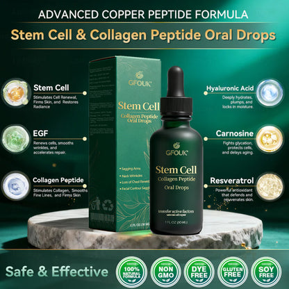 GFOUK® Stem Cell & Collagen Peptide Oral Drops (Lift & Firm Sagging Skin & Reduce Wrinkle Formation)🍀