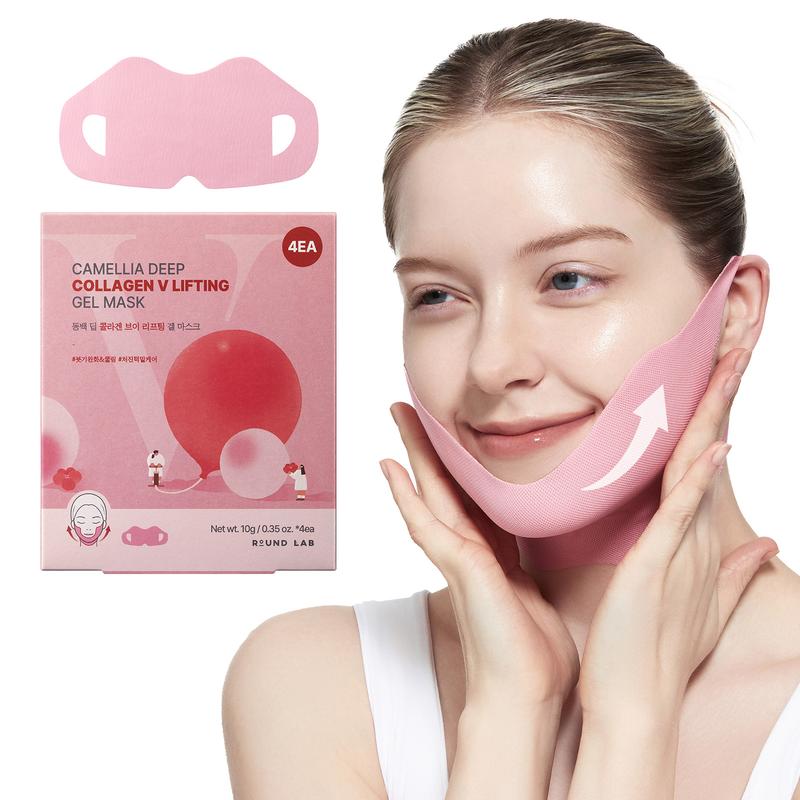 Camellia Deep Collagen Chin Lifting Gel Mask – Neck Solution, Double Chin Reducer, Defined Jawline Shaper, Firming, Jeju Camellia Ingredients for Skin Repair🍀