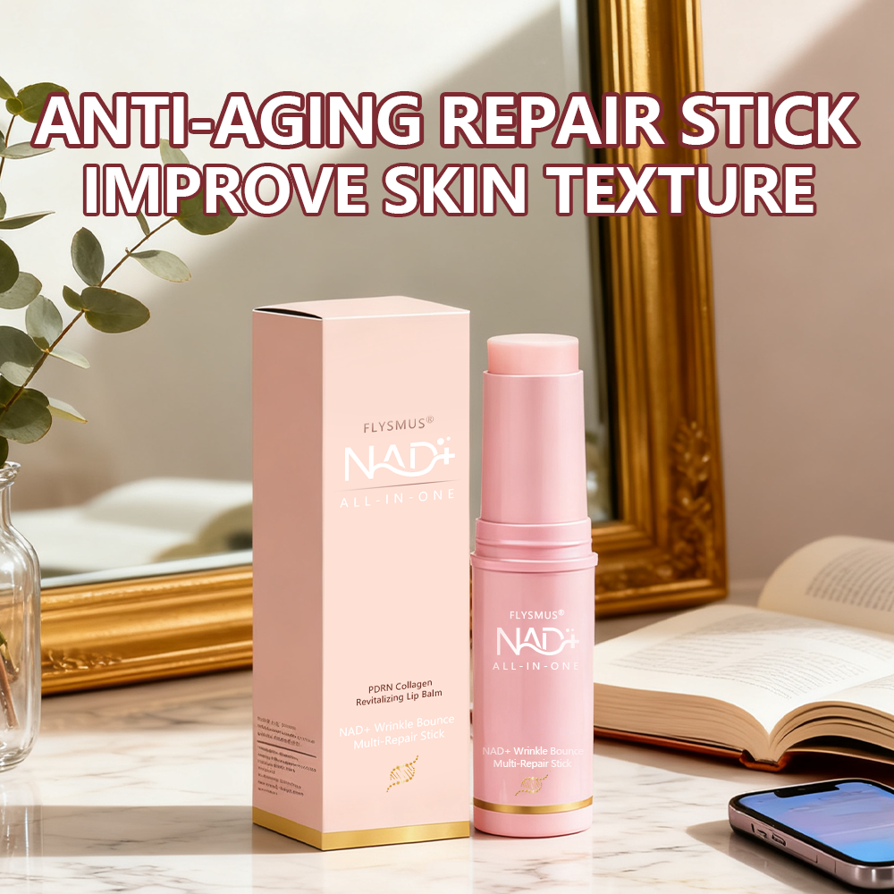 flysmus® NAD+ Wrinkle Bounce Multi-Repair Stick | All-in-One rejuvenating balm that can be used as an eye cream, neck cream, lip balm, makeup primer, or moisturizing mist alternative